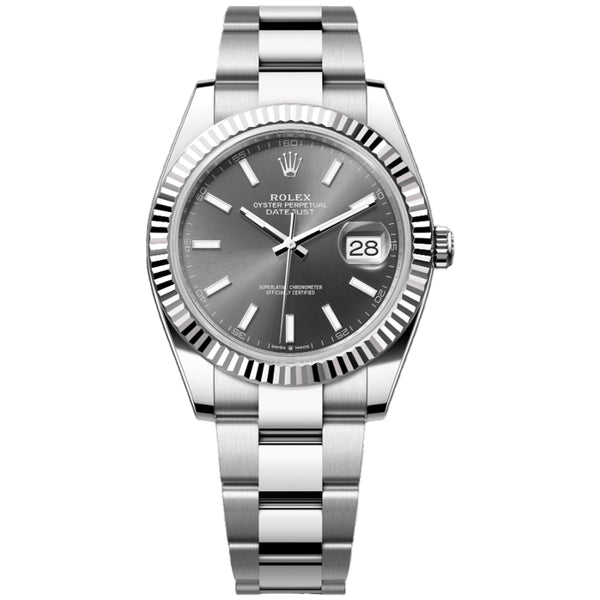 Rolex Datejust 41mm 126334-0013 Dark Rhodium Index Dial, Oyster Bracelet, Unworn 2023